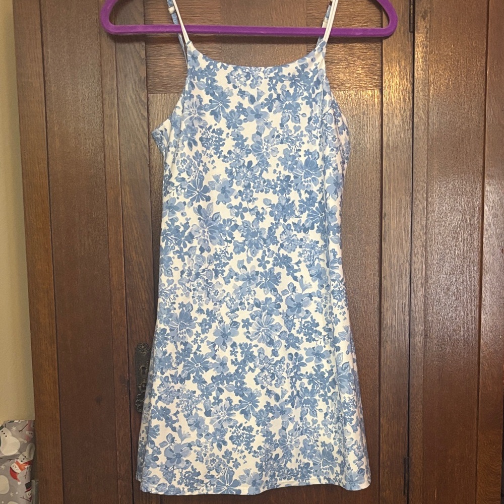 Abercrombie Kids White and Blue Floral Dress